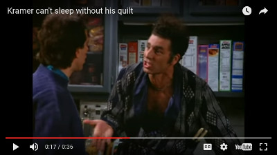 Kramer nu poate dormi fără pătura sa