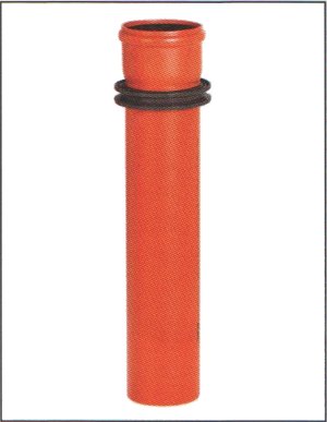Tevi de scurgere pentru canalizare avand montate KG si KG2000